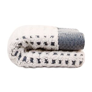 Toalla De Cara Mara Nautica Home 30x50cm Blanca-azul