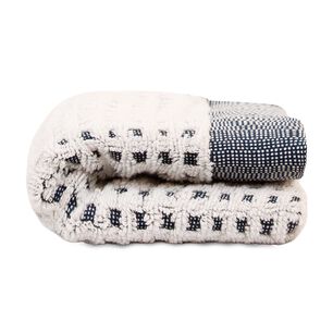 Toalla De Cara Mara Nautica Home 30x50cm Blanca-azul