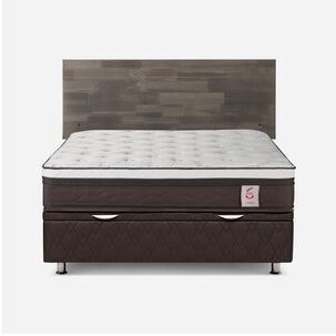 Cama Ba&uacute;l Rosen New Style 6 / 2 Plazas / Base Normal + Respaldo