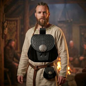 Bolso Medieval Para Cintur&oacute;n Con Broche N&oacute;rdico Vikingo