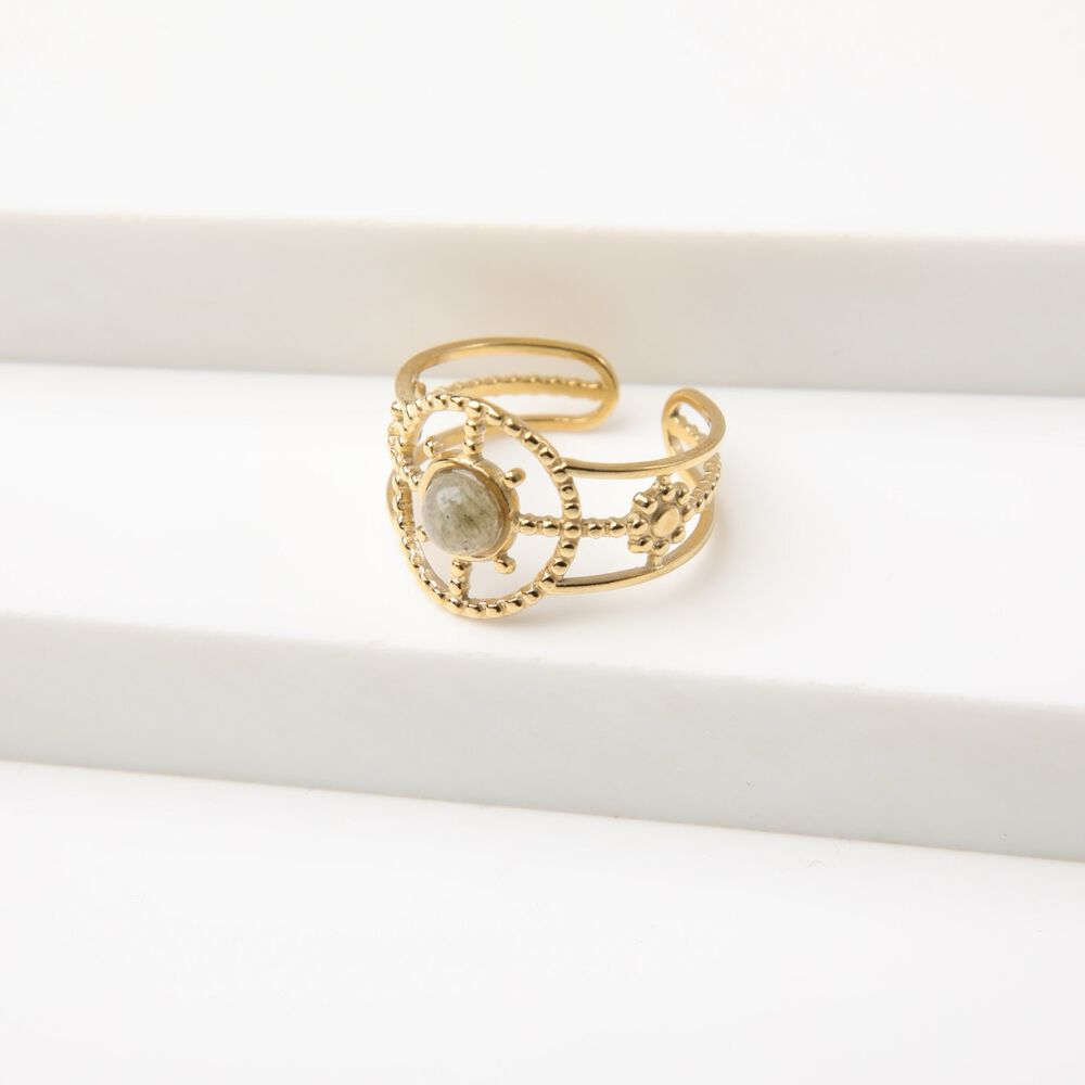 Anillo 19v69 Dorado Mujer Str115 image number 1.0