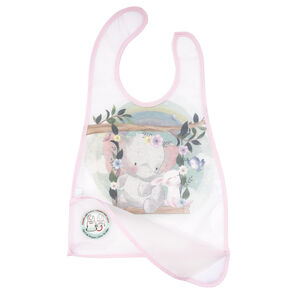 Babero De Alimentacion Rosado Elefante Niña