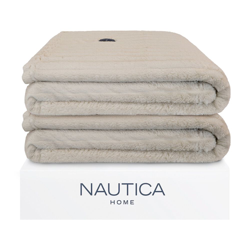 Pack 2 Mantas De Cama Nautica Home Jacquard Franela Ultrasuave 127x178cm image number 1.0