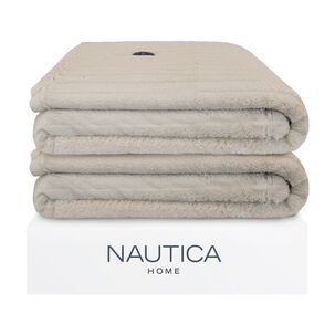 Pack 2 Mantas De Cama Nautica Home Jacquard Franela Ultrasuave 127x178cm