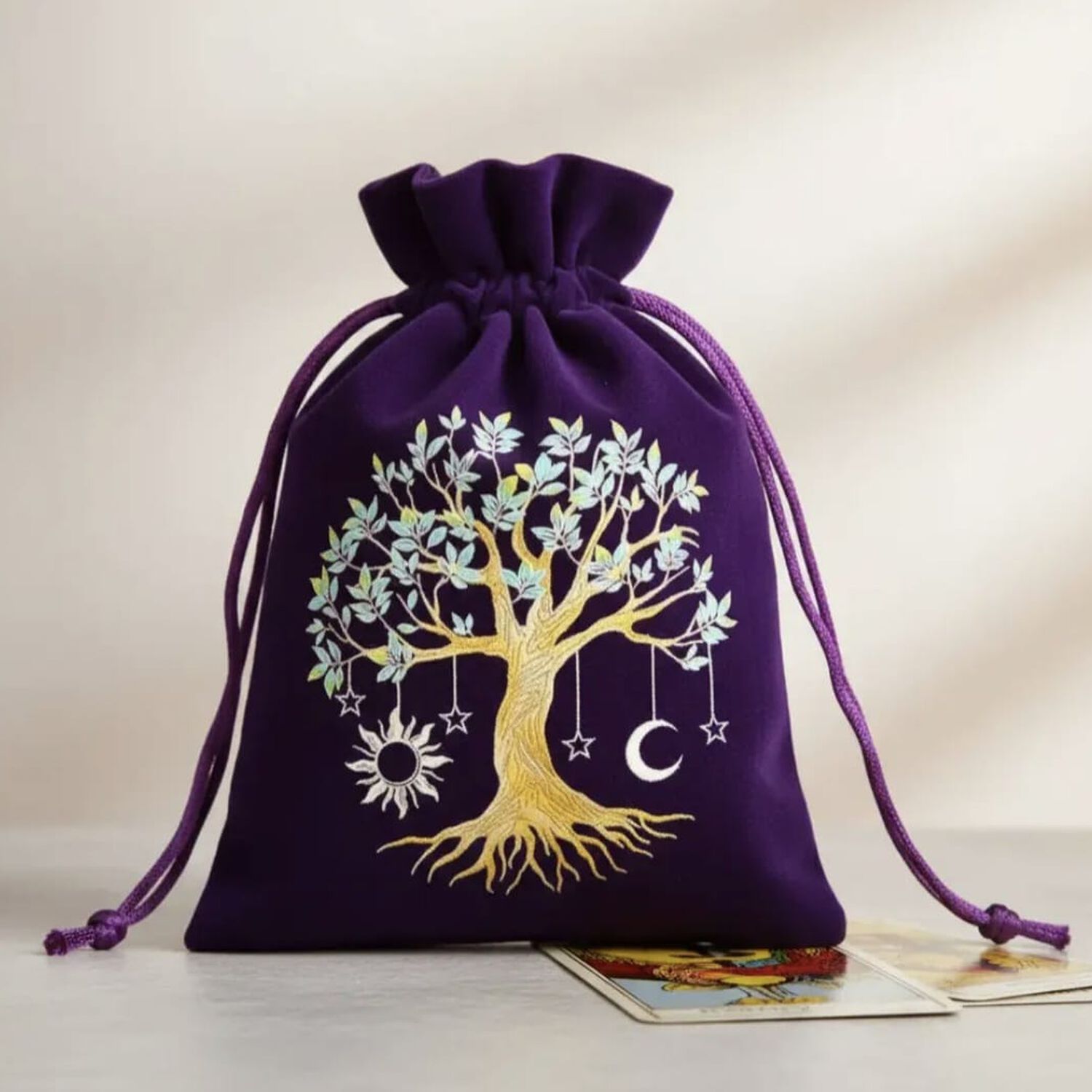 Bolsa De Terciopelo Para Cartas De Tarot &Aacute;rbol De La Vida image number 1.0