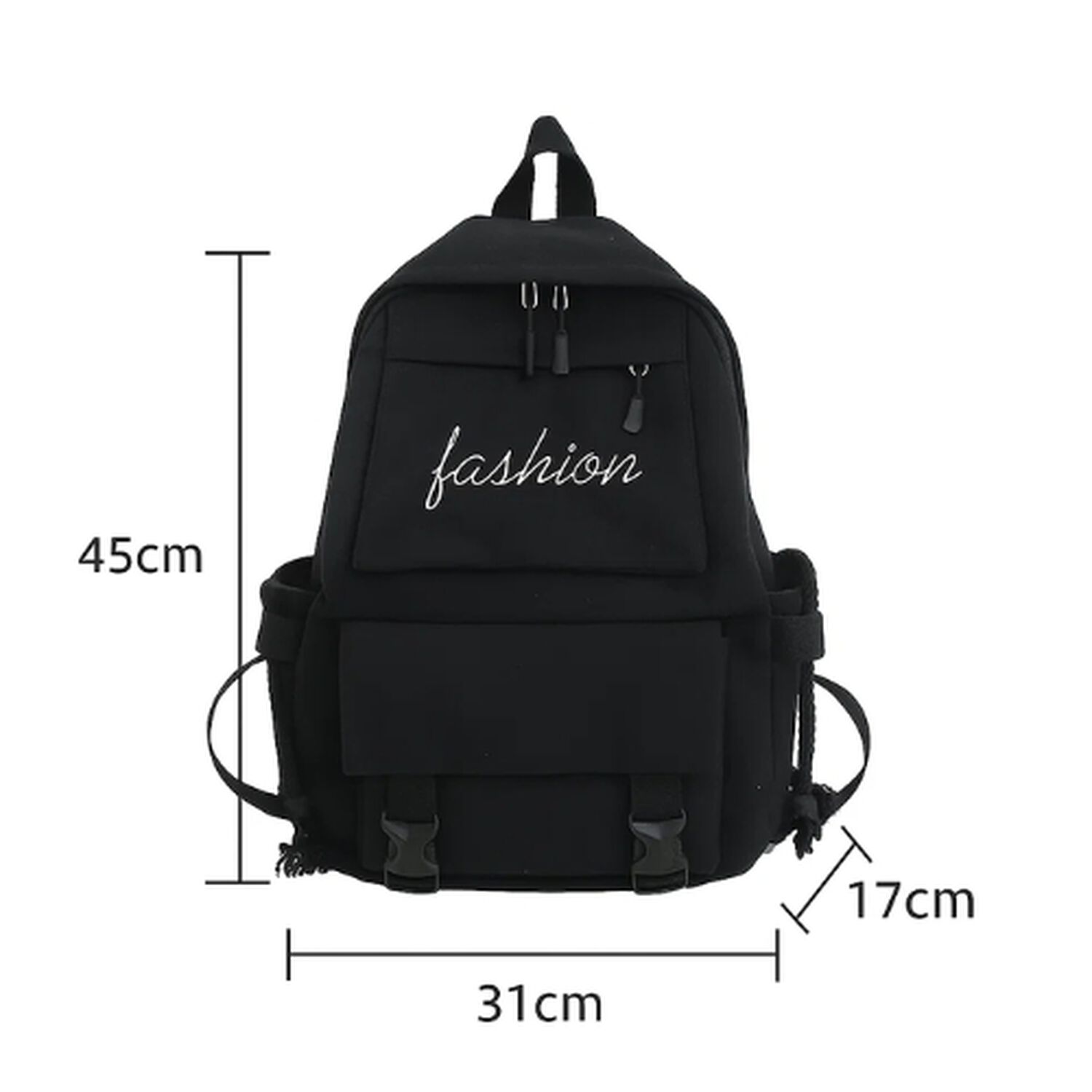 Bolso Mochila Coreana Casual Juvenil Diario Escolar image number 3.0