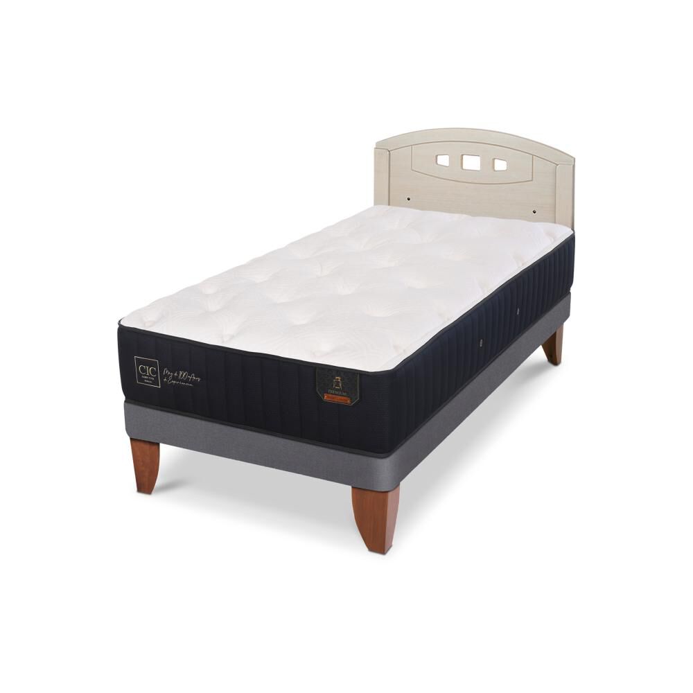 Cama Europea Cic Linea Premium / 1.5 Plazas / Base Normal + Respaldo image number 5.0