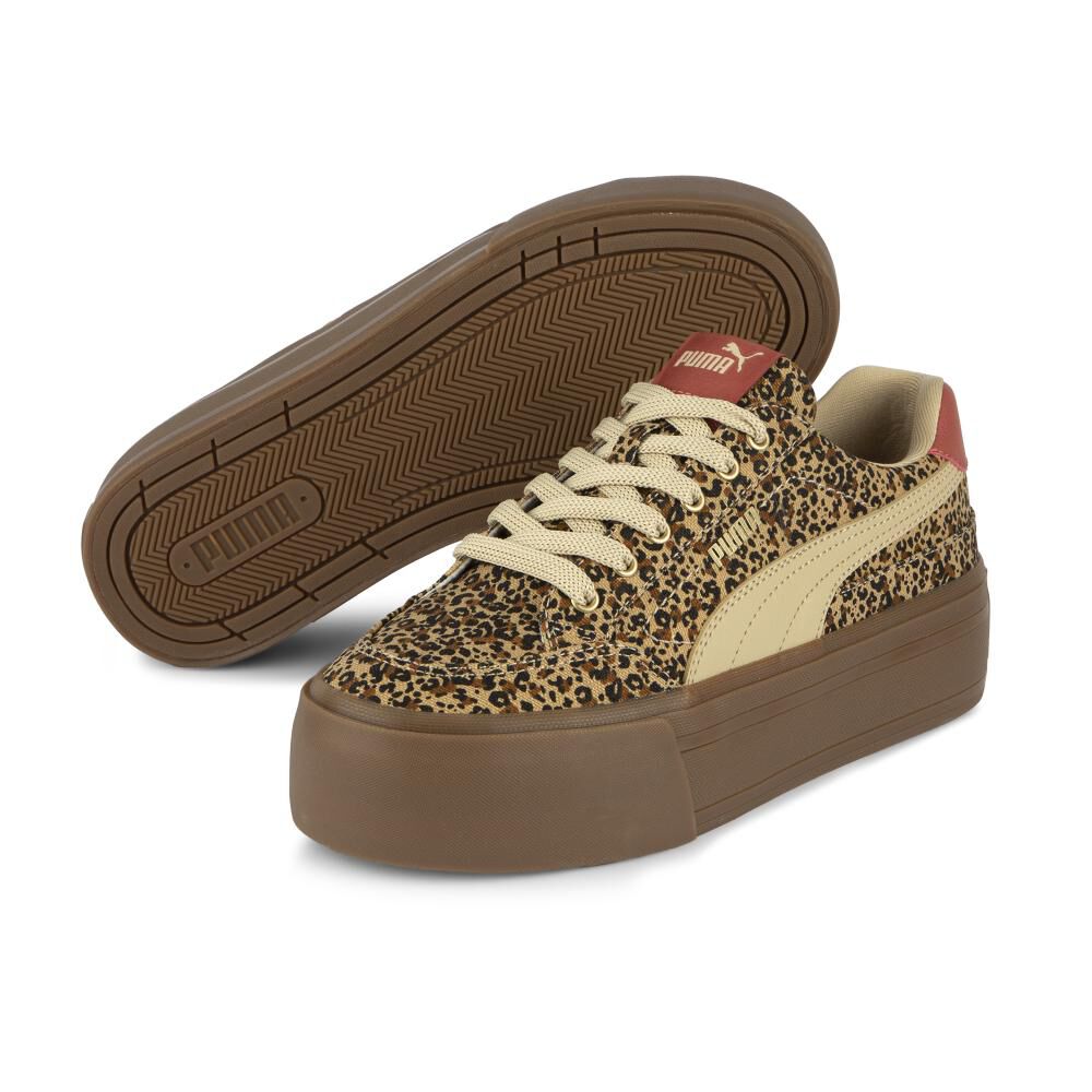 Zapato Casual Mujer Puma Court Classic Café image number 1.0