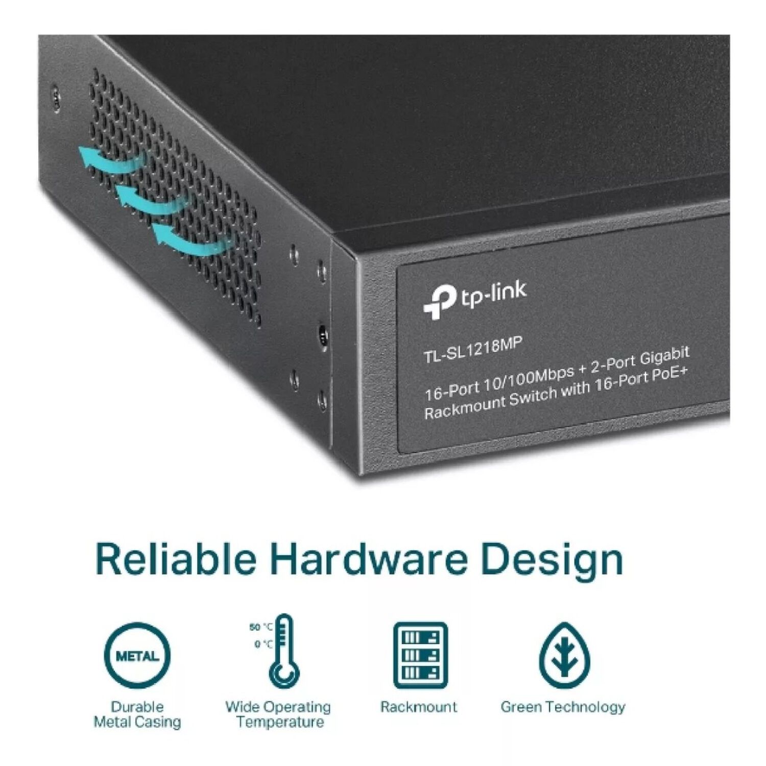 Switch 16 Puertos Poe 2 Puertos Gigabit Tp-link Tl-sl1218mp image number 7.0