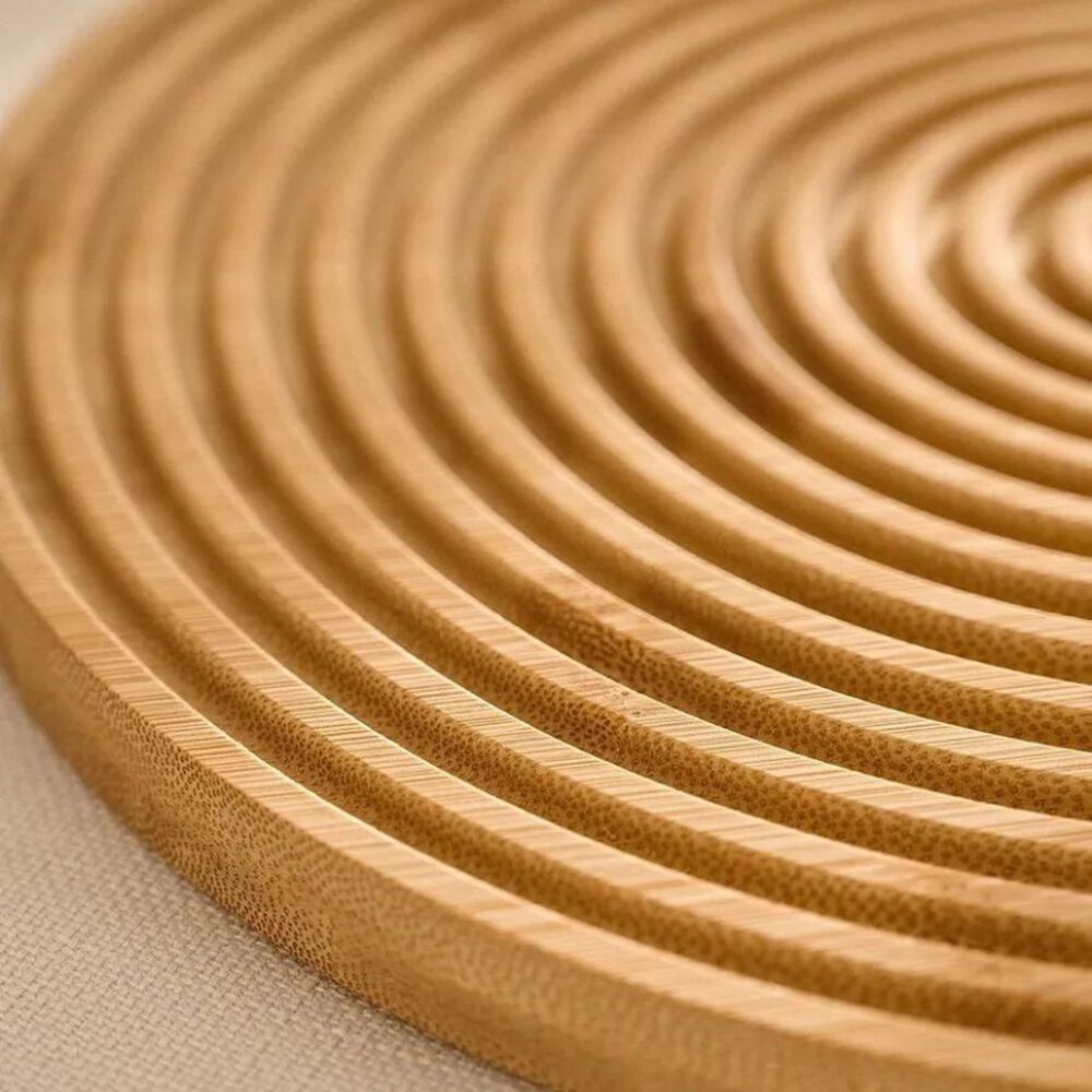 Bandeja Decorativa De Madera Dise&ntilde;o Redondo 28x28 Cm image number 3.0