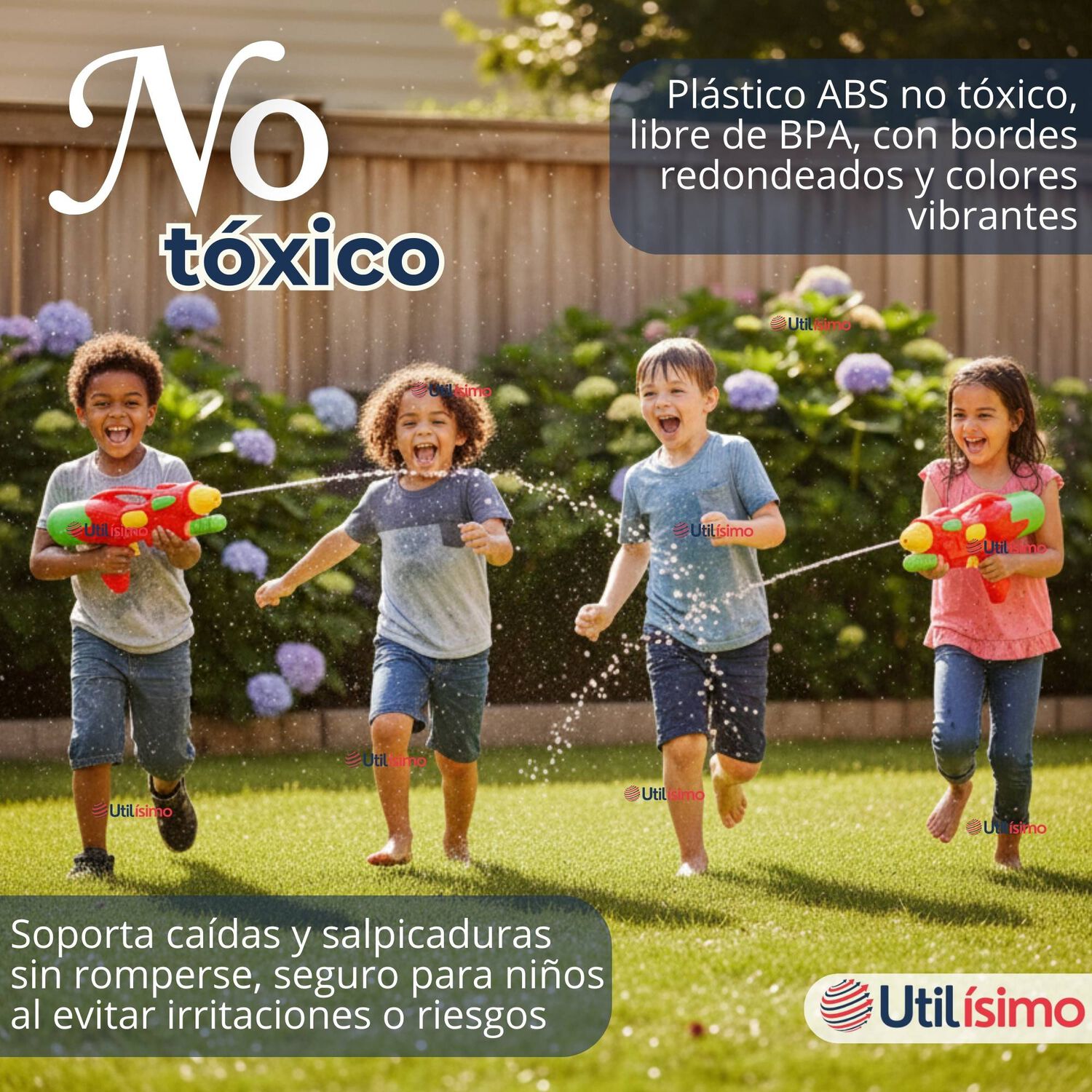 Pistola De Agua 300ml 32cm Colores Surtidos Juguete Lanza Agua Ni&ntilde;o Ni&ntilde;a image number 8.0