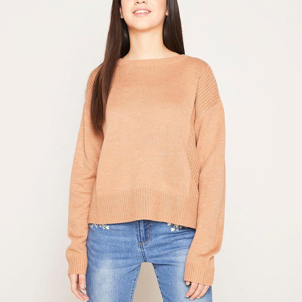 Sweater Lurex Regular Fit Cuello Redondo Mujer Freedom image number 0.0