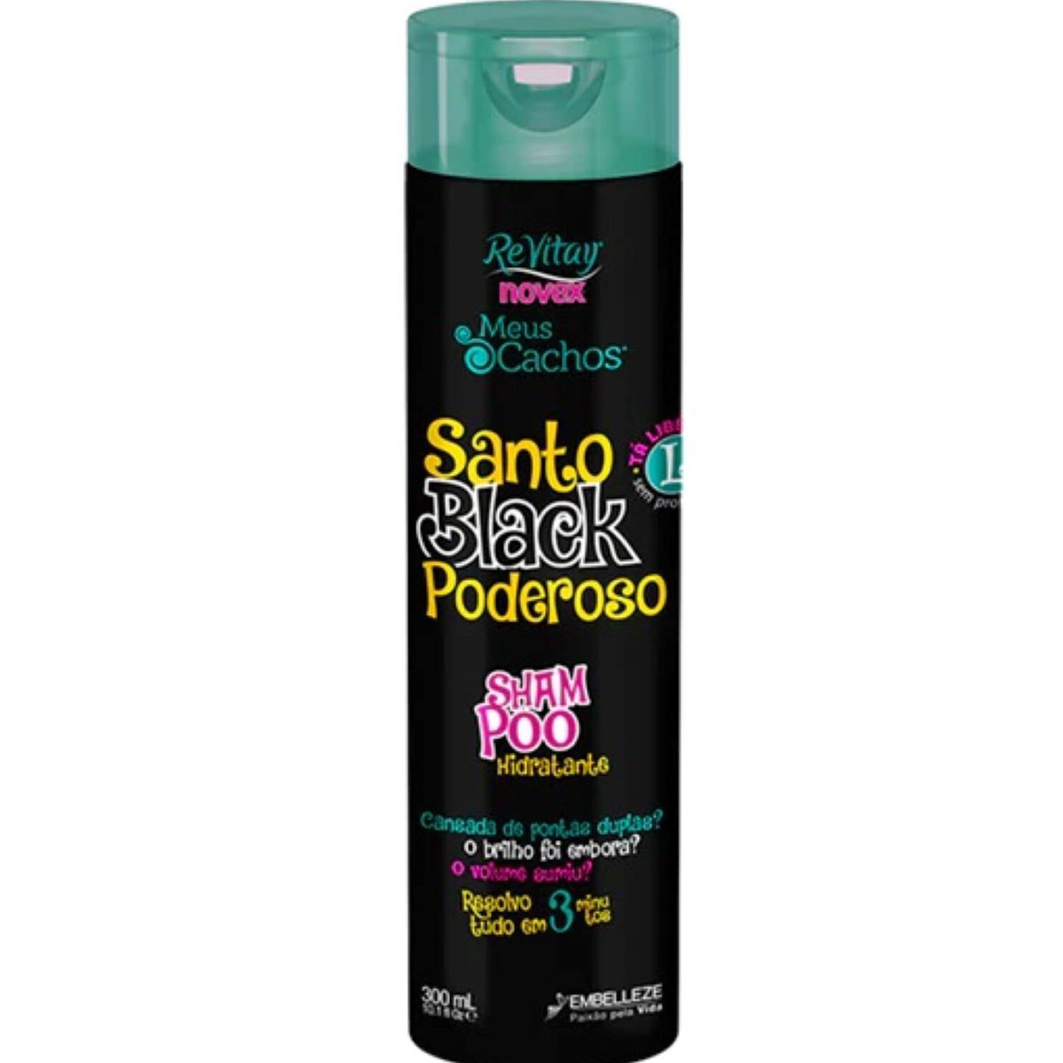 Shampoo Meus Cachos Santo Black 300ml. image number 2.0