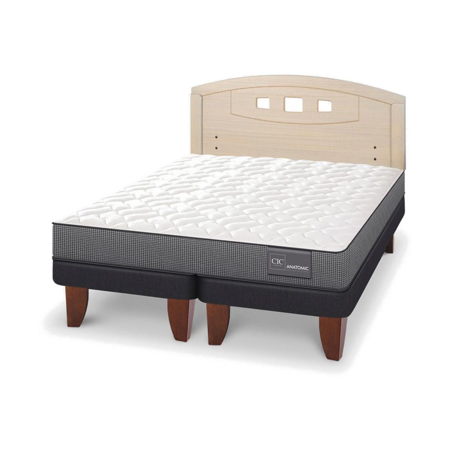 Cama Europea Cic Anatomic / 2 Plazas / Base Dividida + Respaldo image number 3.0
