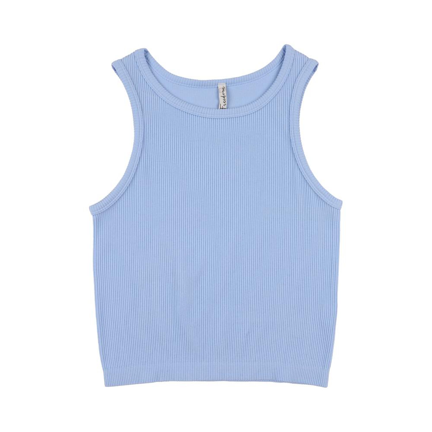 Polera Crop Sin Costuras Sin Mangas Cuello Redondo Mujer Freedom image number 0.0