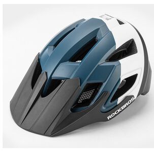 Casco Bicicleta Adulto Rockbros Azul Blanco