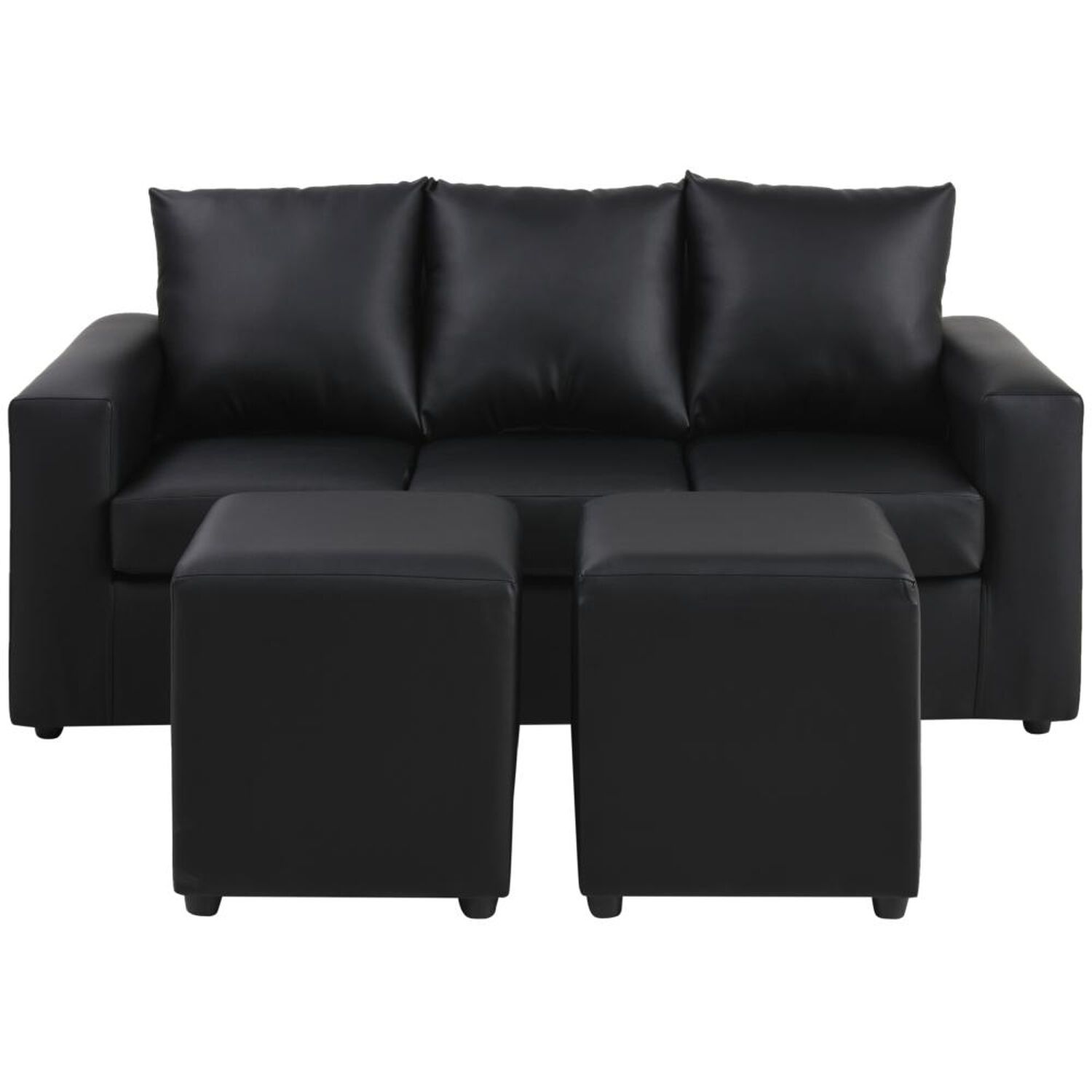 Juego De Living Bodevir Kendy / 3 Cuerpos + 2 Pouf image number 0.0