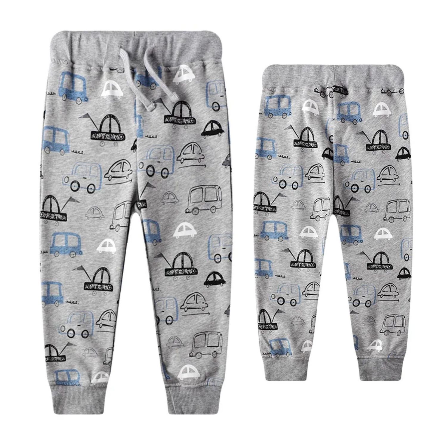 Pantal&oacute;n Buzo Ni&ntilde;o 100% Algod&oacute;n Jump Kids Gris Claro Autos image number 0.0
