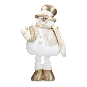 Adorno De Navidad Casaideal Snowman Dorado