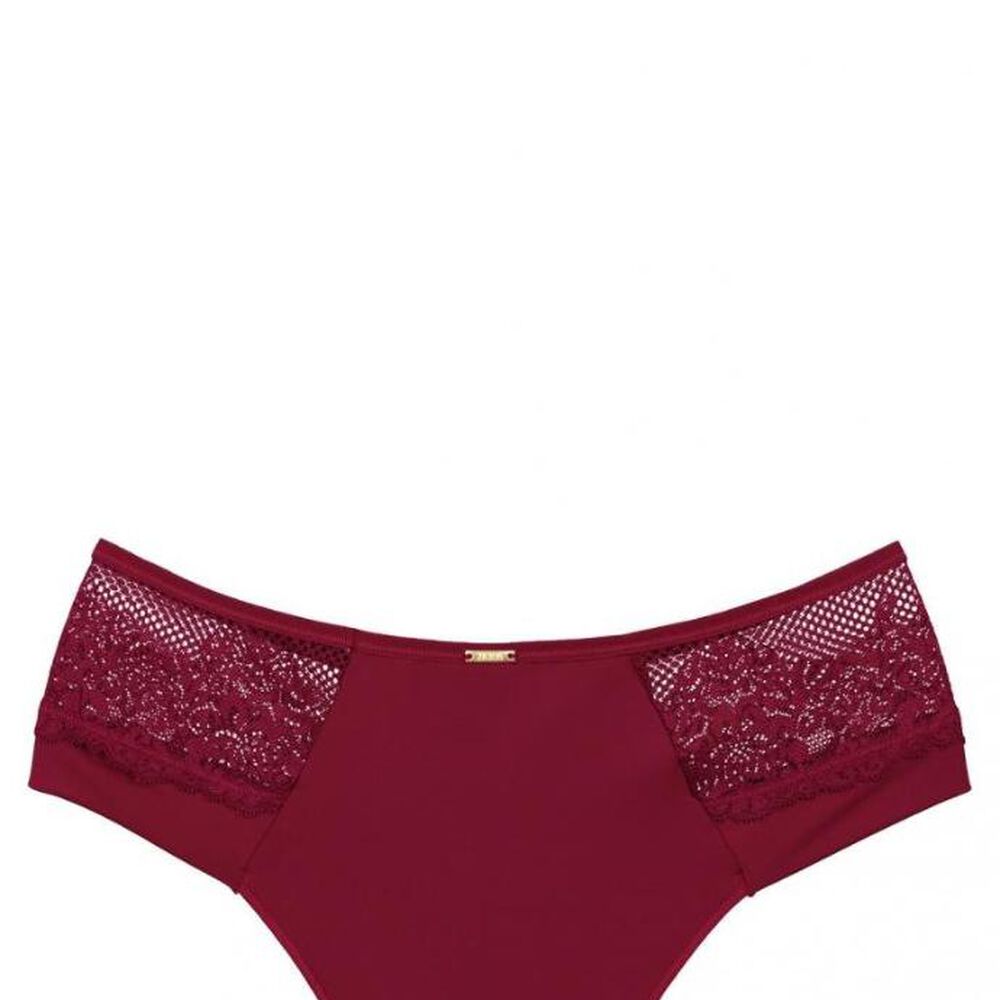 Bikini Microfibra Encaje Rojo 2rios image number 1.0