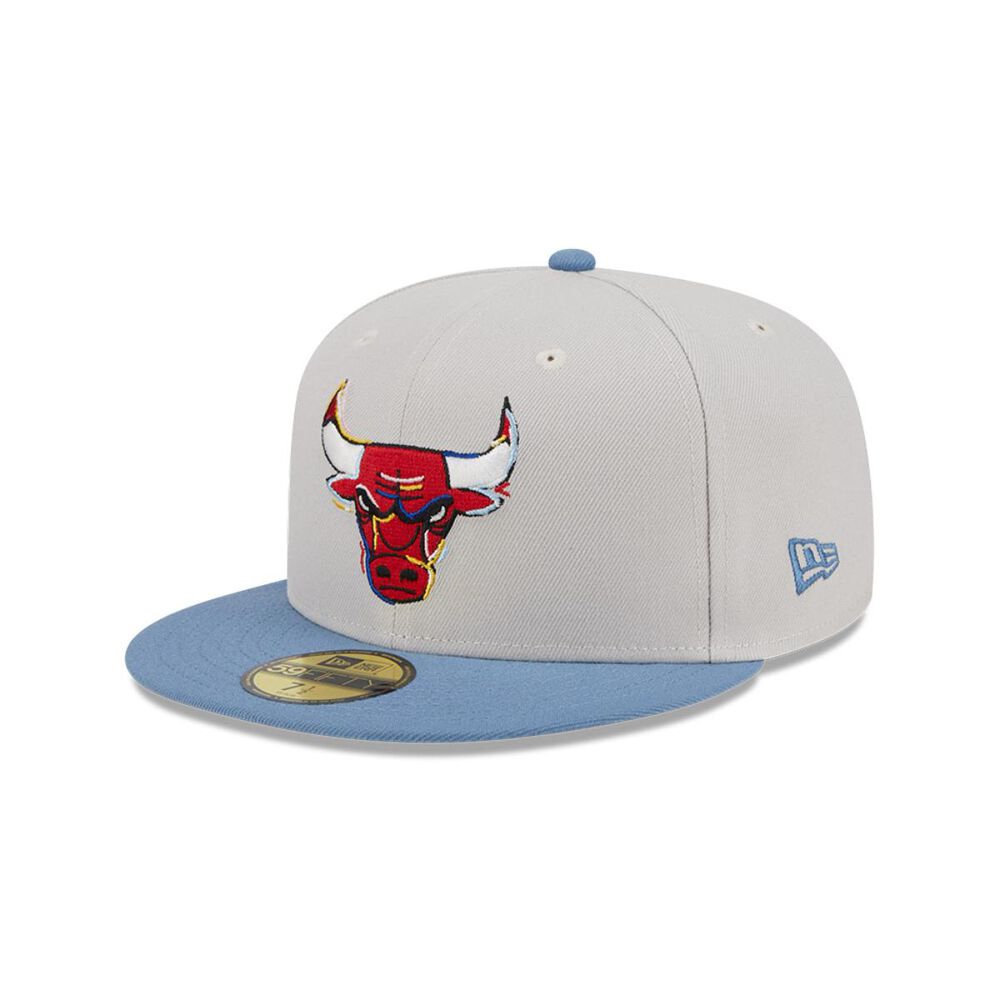 Gorra 59fifty Chicago Bulls Color Brush Beige image number 1.0