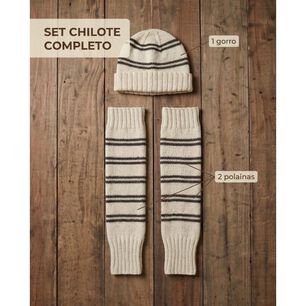 Set Chilote Adulto Gorro Mas Polaina Fiesta Patrias