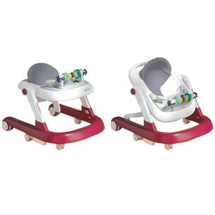 Andador Caminador Multifuncional 4 En 1 Lubabycas Burdeos