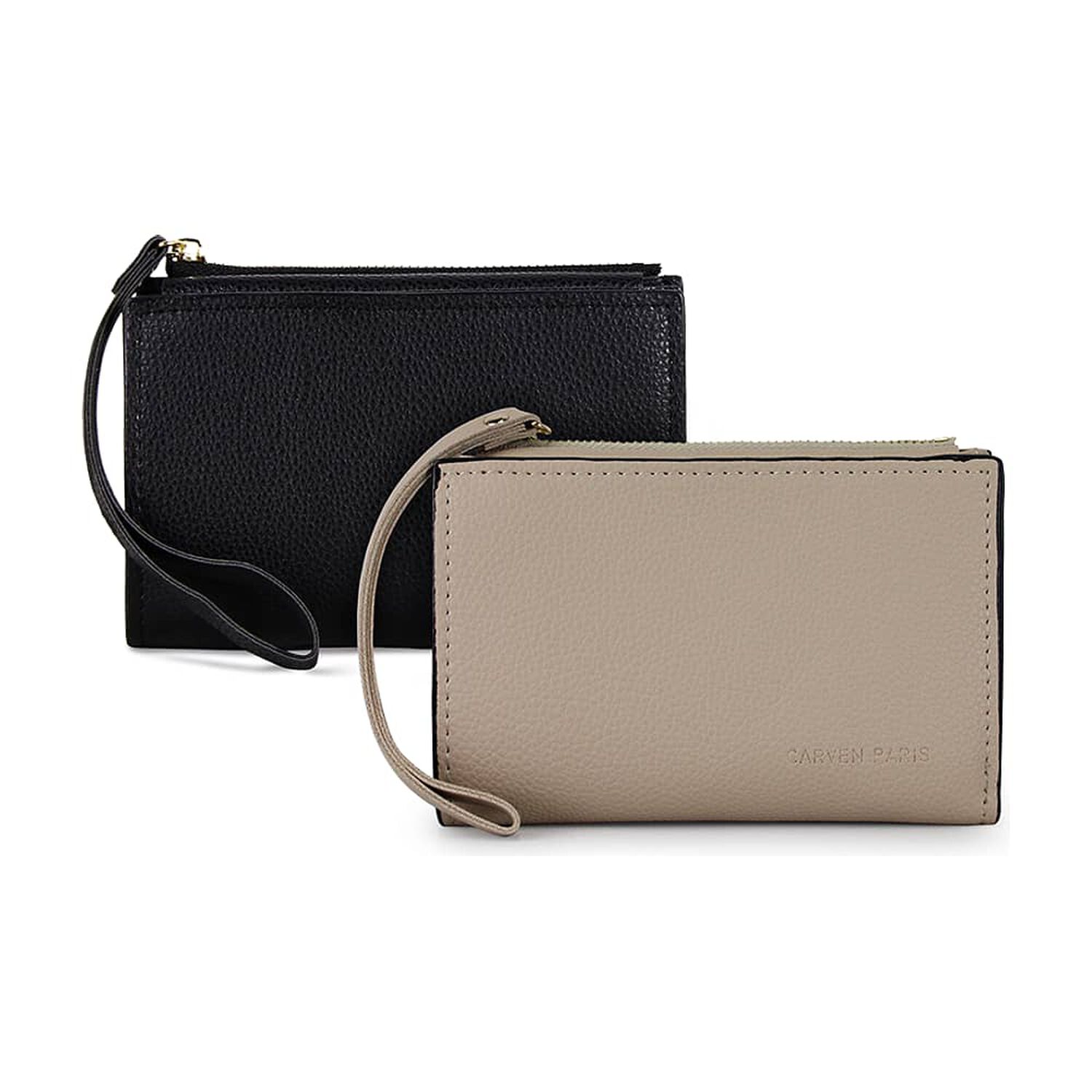 2 Billeteras De Mujer Adara Negra Y Beige Carven image number 0.0