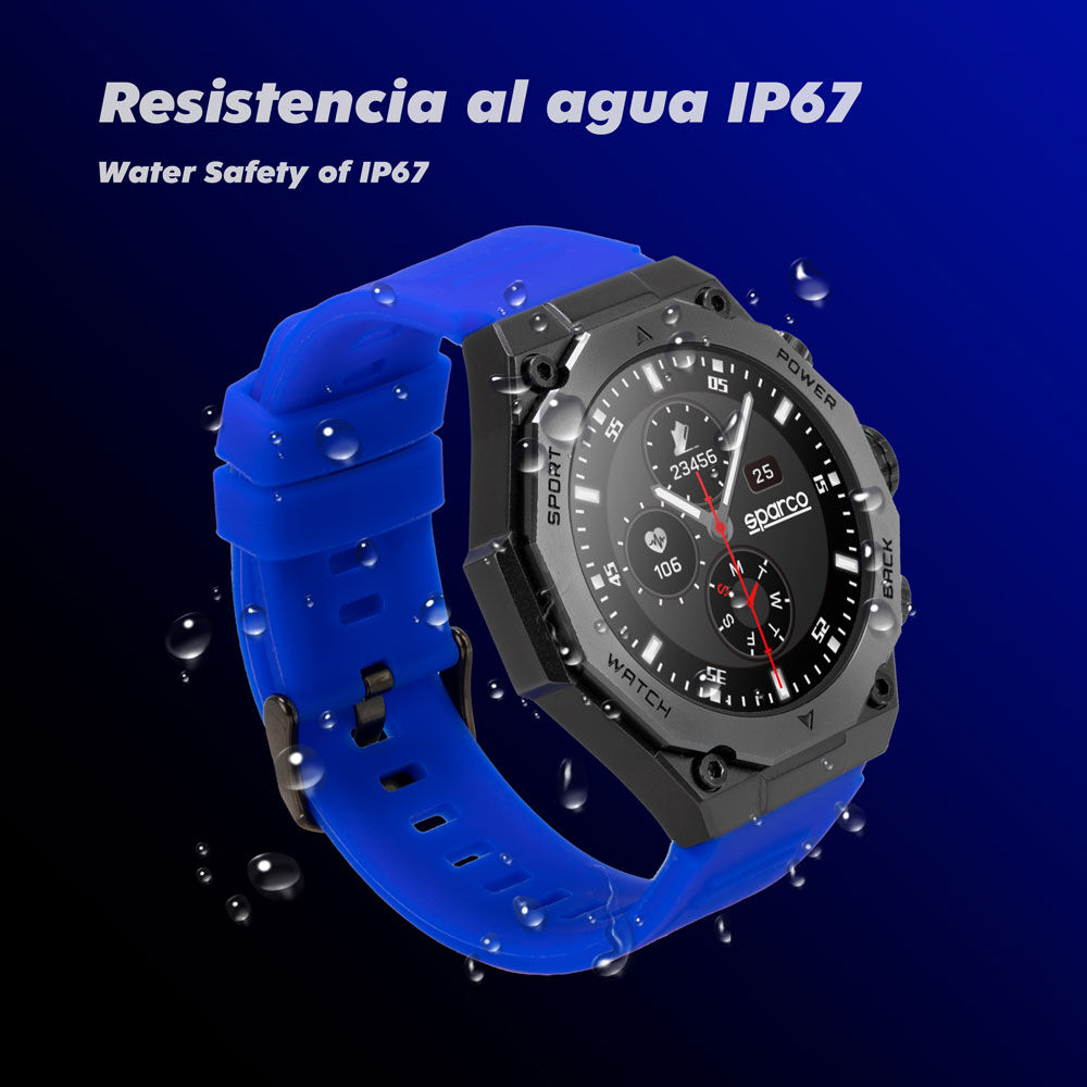Reloj Inteligente Smartwatch Sparco Deportivo Ip67 Sp-ssw1 image number 2.0