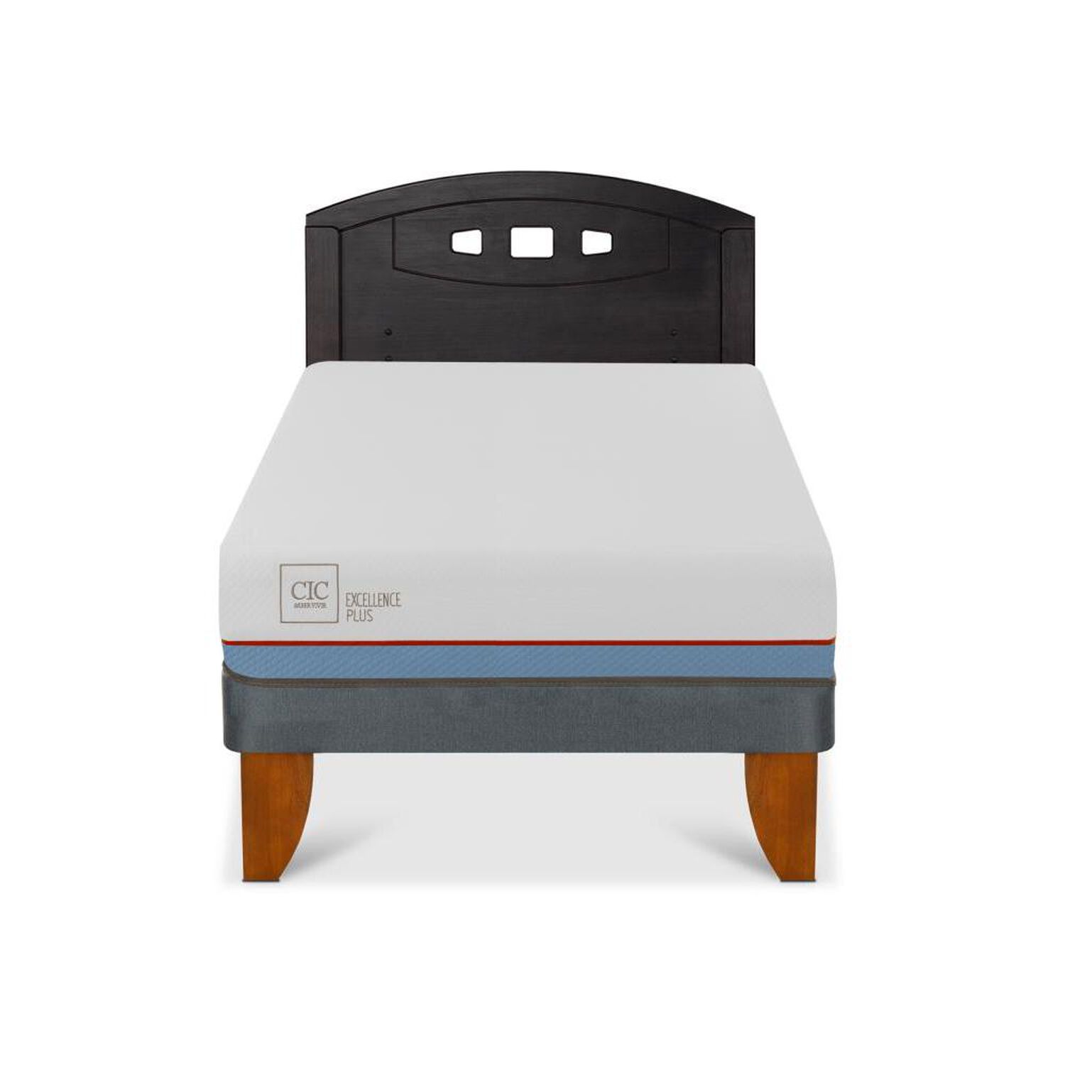 Cama Europea Cic Excellence Plus / 1.5 Plazas / Base Normal + Respaldo image number 0.0