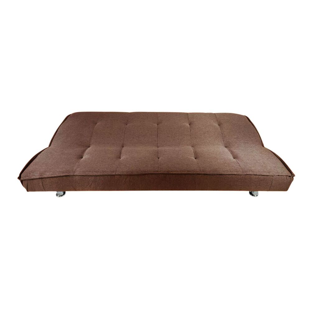 Futón Sofá Cama Ajustable 170x50x40 Cm Marrón image number 4.0