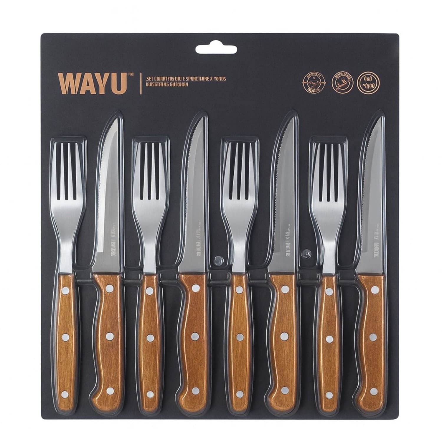 Set Cuchillos Y Tenedores Prm 8 Pcs Wayu image number 3.0