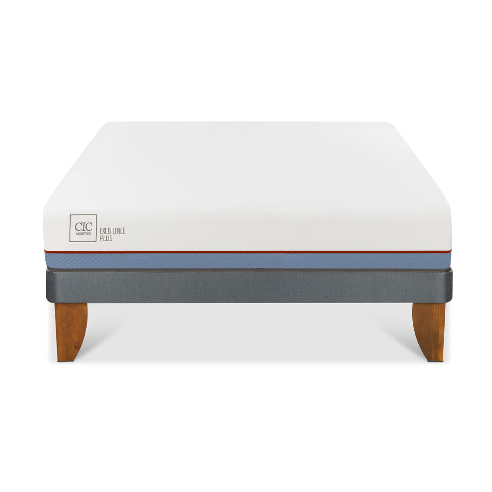 Cama Europea Cic Excellence Plus / 2 Plazas / Base Normal + Set de Maderas Milan image number 1.0