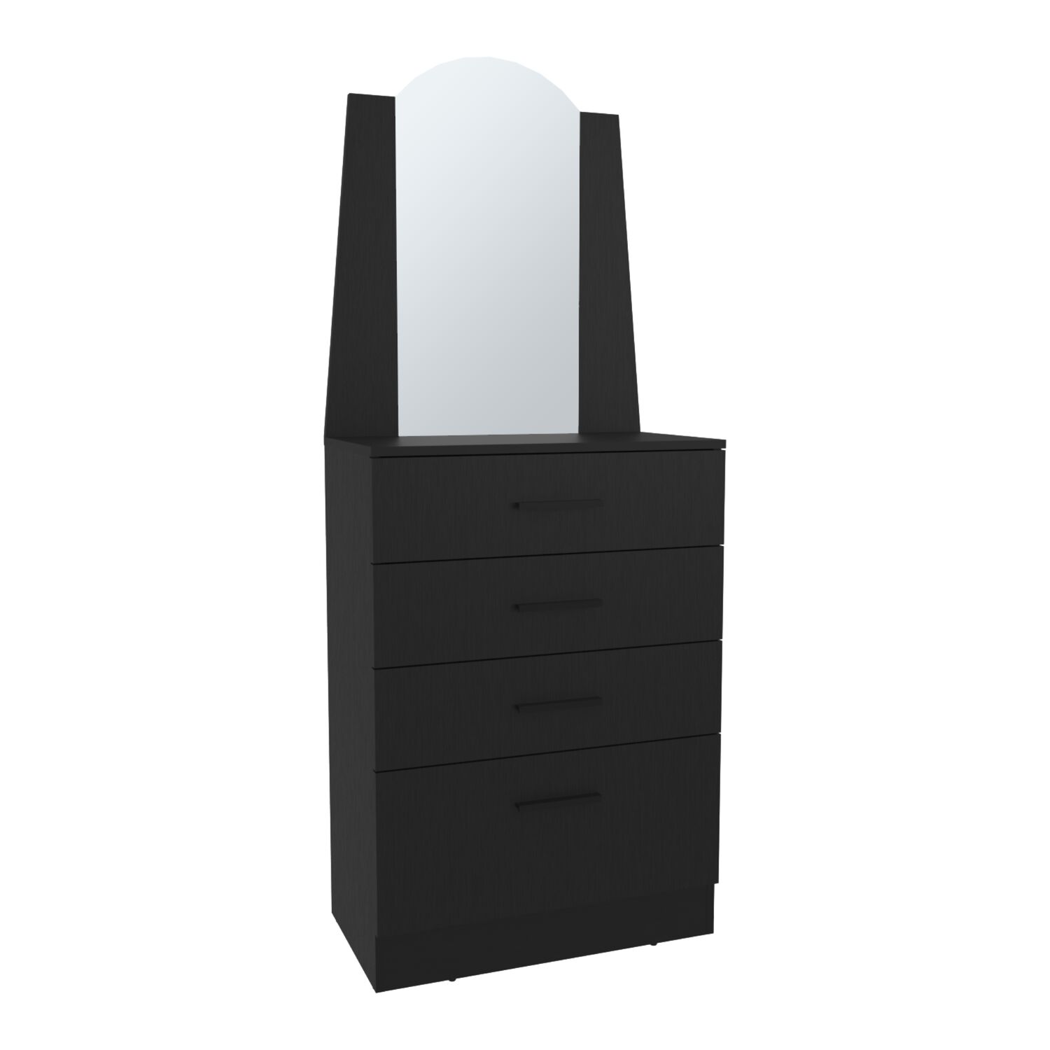 Comoda Con Espejo 159.5x62.8x35.3 Cm 3 Cajones 1 Puerta image number 0.0