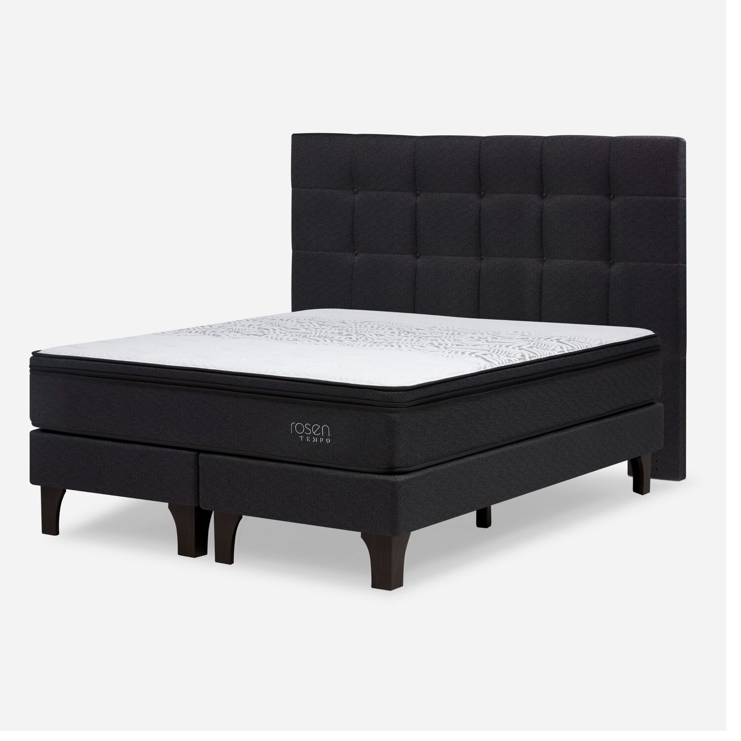Cama Europea Rosen Tempo + Respaldo Issey / King / Base Dividida + Respaldo image number 1.0
