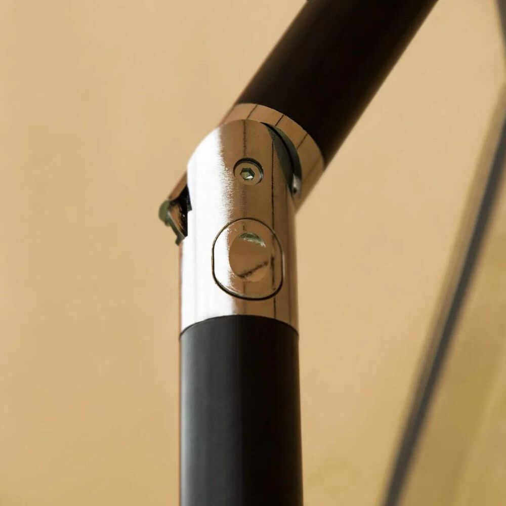 Quitasol Recto 2.7m Terraza Ajustable Plegable Rayos Uv Beige image number 3.0