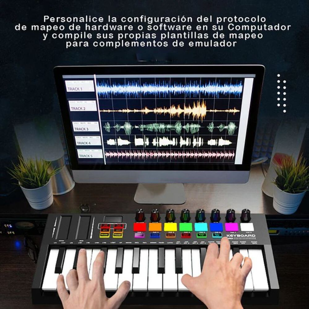 Teclado Midi 25 Teclas Controlador Musical Piano Usb image number 6.0