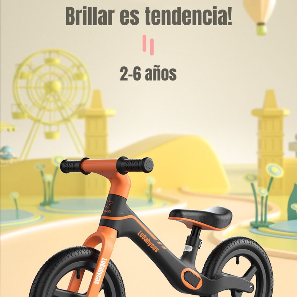 Bicicleta De Equilibrio 2-6 Años Aro 12 Lubabycas Naranja image number 5.0