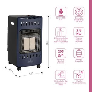 Estufa A Gas Interior 5 Kg 2,8 Kw Varme Blue