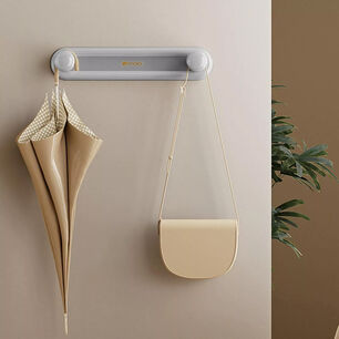 Organizador Retractil Para Perchas 2 Niveles Color Beige