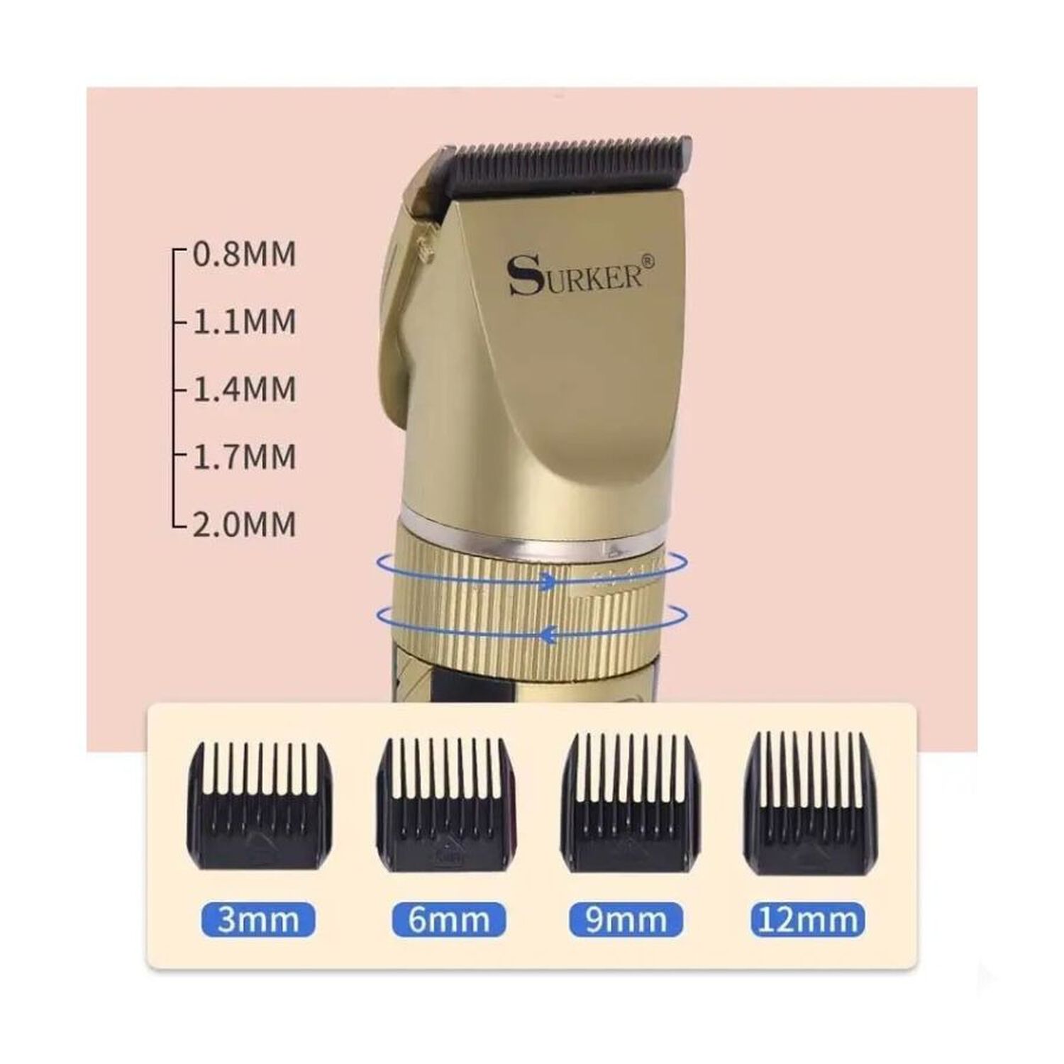 Kit Cortador De Pelo Para Perro Mascotas Inal&aacute;mbrica Surker image number 3.0
