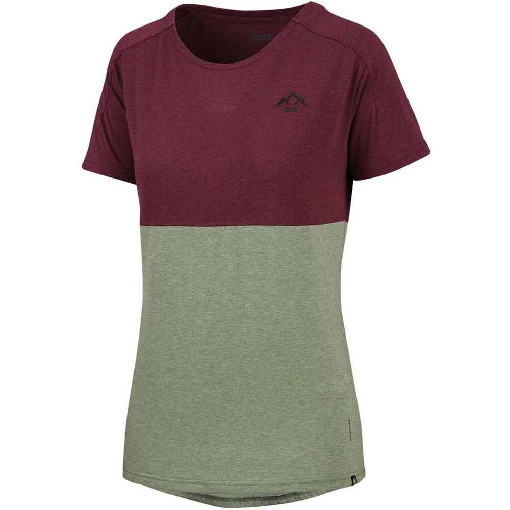 Polera Ixs Mujer Flow Tech Mountain Raisin Olive S image number 0.0