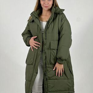 Parka Acolchada Bolsillos Cargo