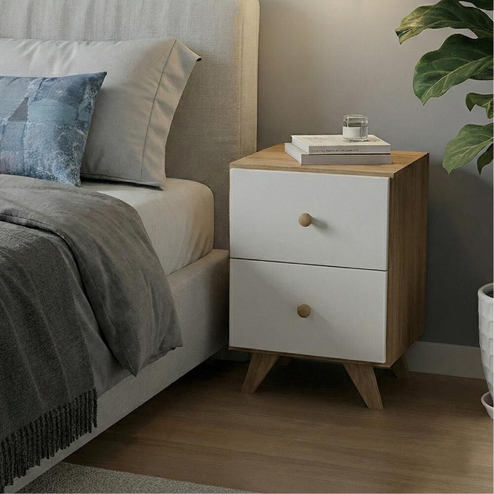 Velador Home Mobili Odda / 2 Cajones image number 1.0