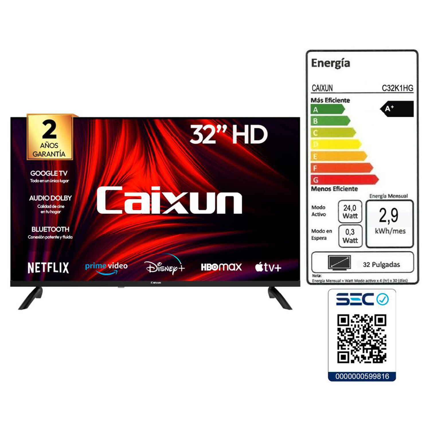 Led 32" Caixun C32K1FG / HD / Smart TV image number 8.0