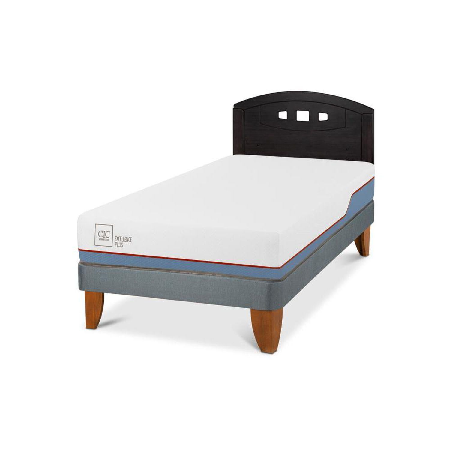 Cama Europea Cic Excellence Plus / 1.5 Plazas / Base Normal + Respaldo image number 3.0