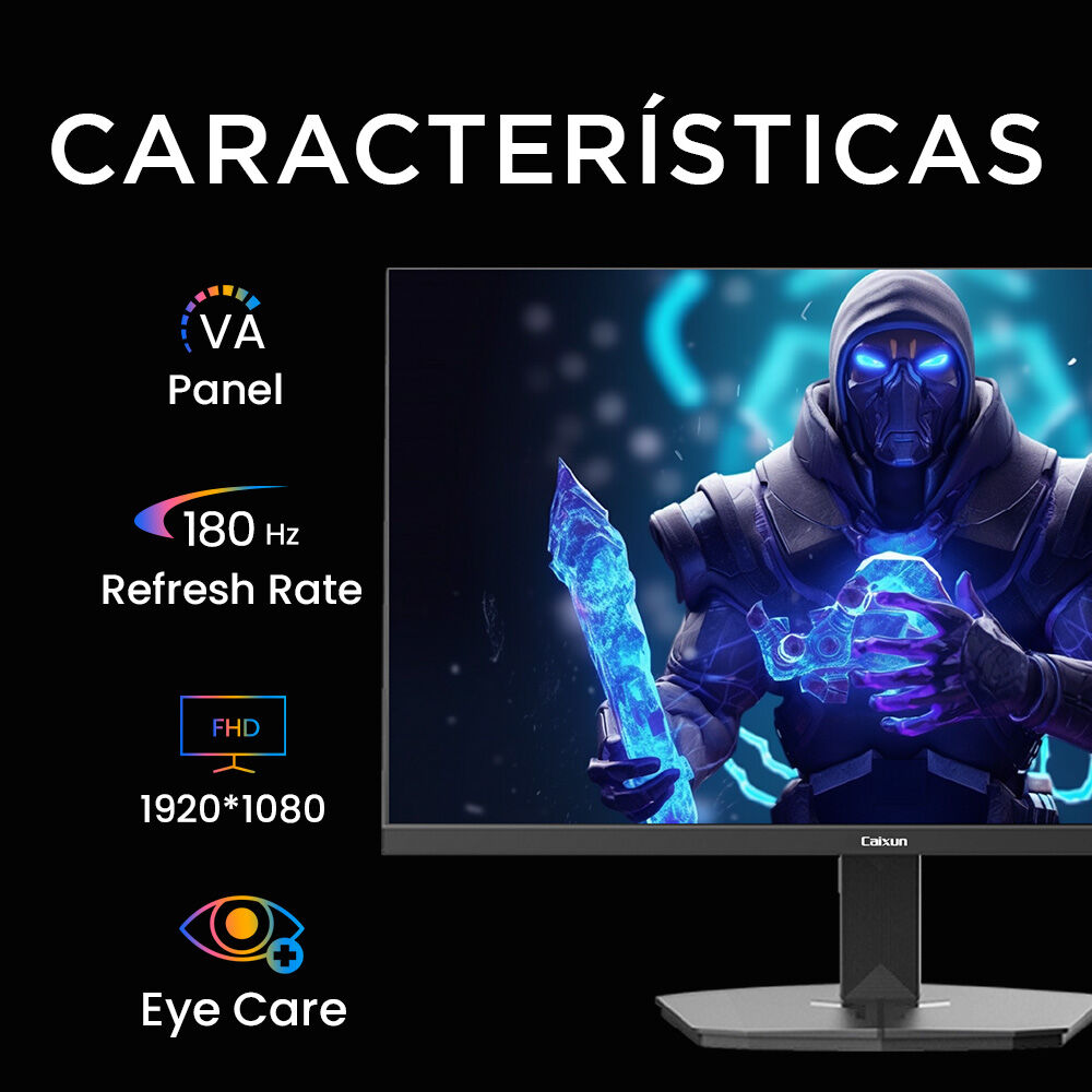 Monitor Gamer Plano Caixun 24" Fhd Va 180hz Srgb110% Hdmi Dp C24f4f image number 1.0