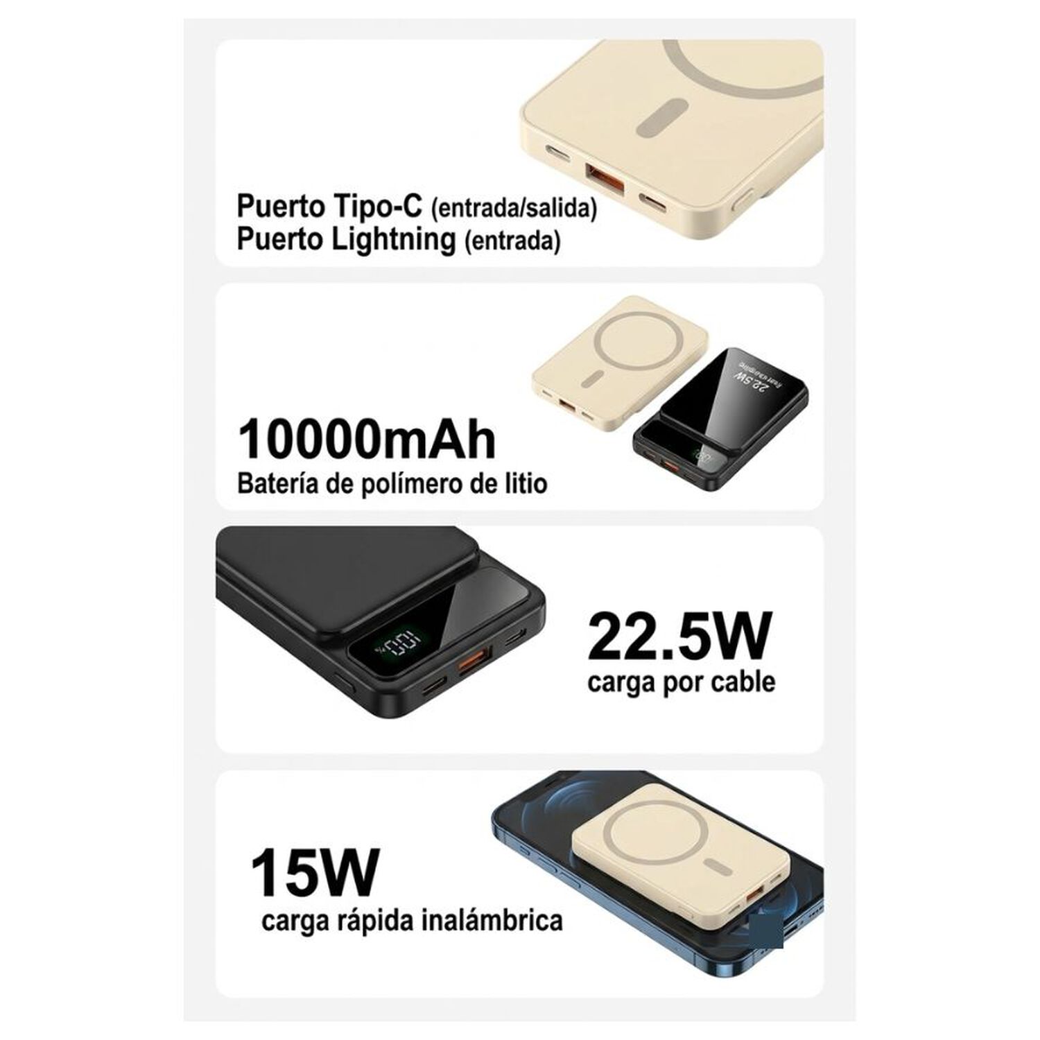 Cargador Bater&iacute;a Port&aacute;til Carga Magsafe Powerbank image number 2.0