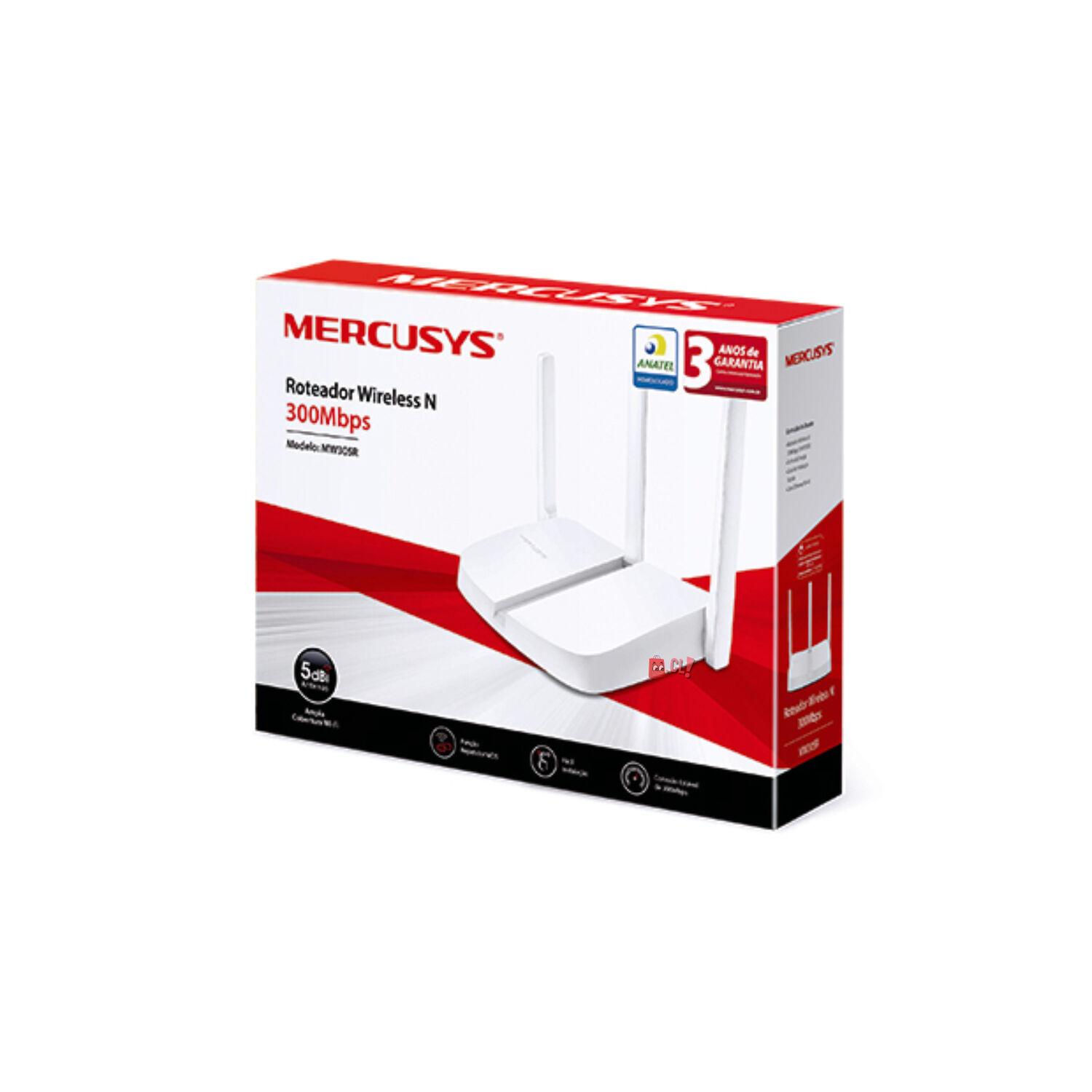 Router Wifi 300mbps Con 3 Antenas Mercusys - Ps image number 3.0