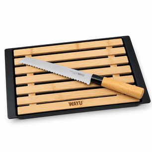 Tabla Para Pan Bamb&uacute; Con Cuchillo Bandeja Migas - Ps